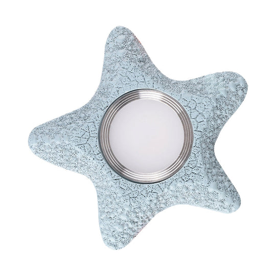 Navigate the Seas with the Rudder Flush Mount Lighting Fixture for Kids Room in Blue