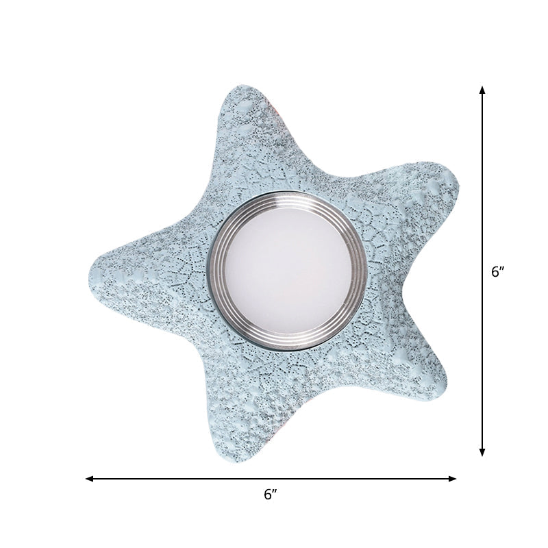 Navigate the Seas with the Rudder Flush Mount Lighting Fixture for Kids Room in Blue