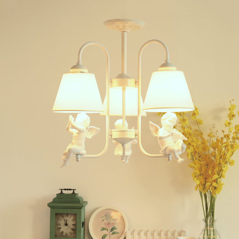 Rustic Metal Bird Chandelier - 3-Light Hanging Light for Child Bedroom