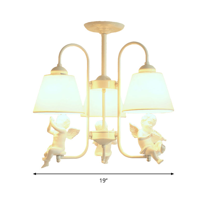 Rustic Metal Bird Chandelier - 3-Light Hanging Light for Child Bedroom