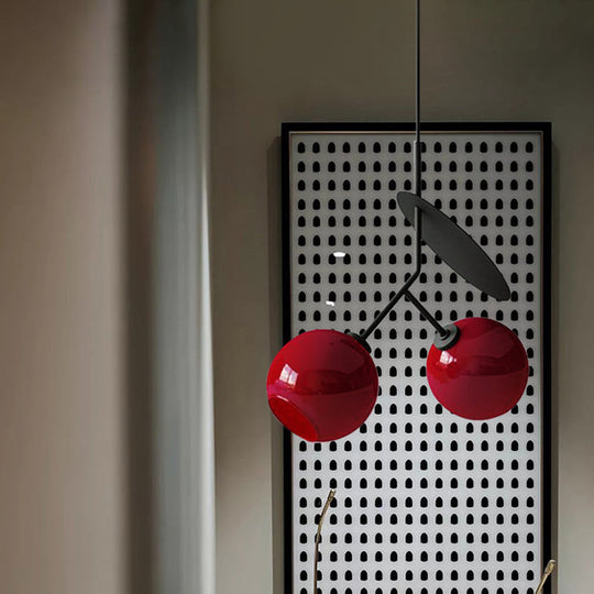 Contemporary Glass Globe Pendant Light with Metallic Circle - Ideal for Restaurants