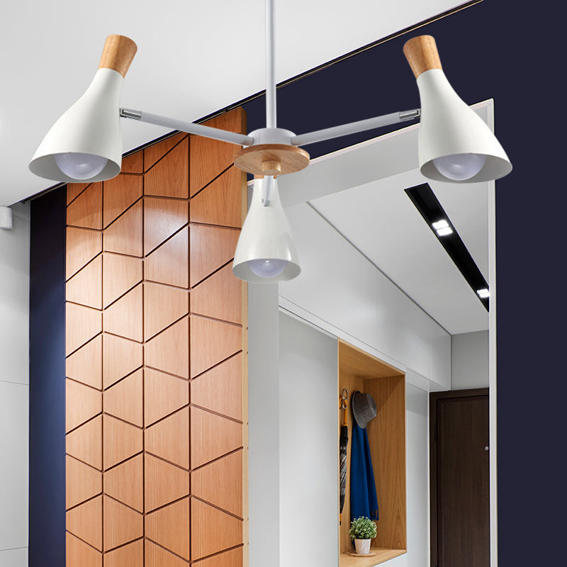 Macaron Loft Chandelier: Baby Bedroom Hanging Light with 3 Metal Lights