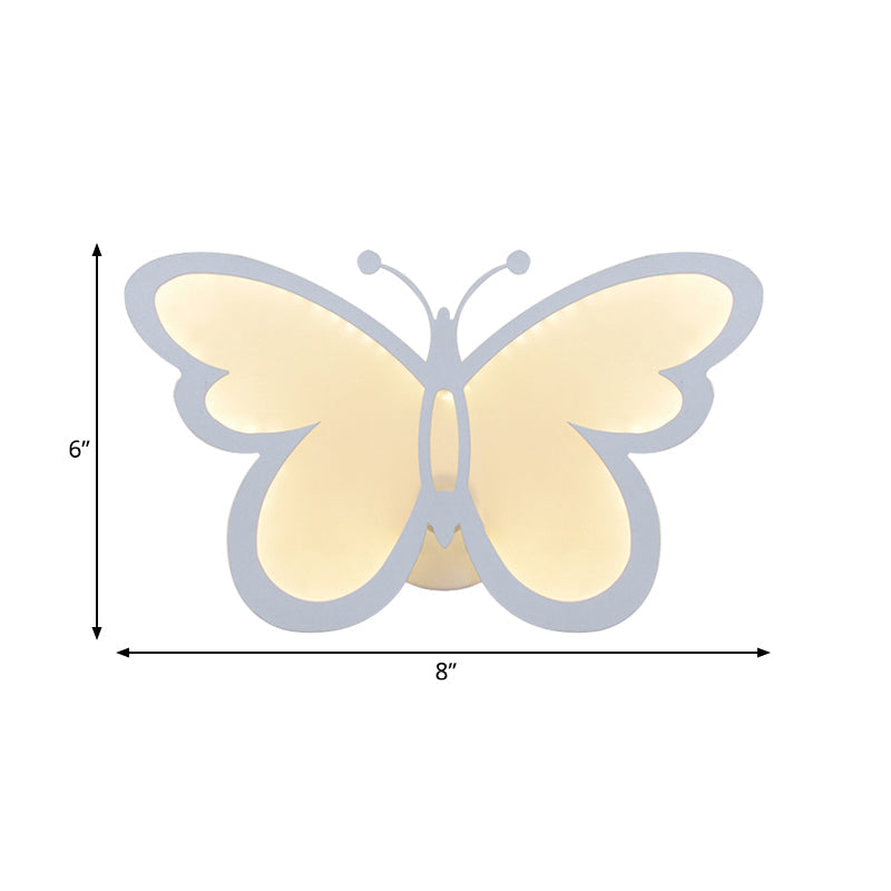 Kids Butterfly Acrylic Wall Light for Bedside or Dining Room