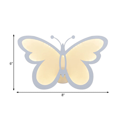 Kids Butterfly Acrylic Wall Light for Bedside or Dining Room
