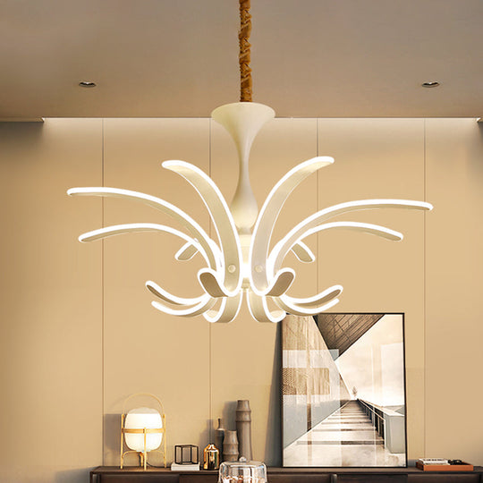 Modern White Fireworks Pendant Chandelier LED Ceiling Lamp for Living Room