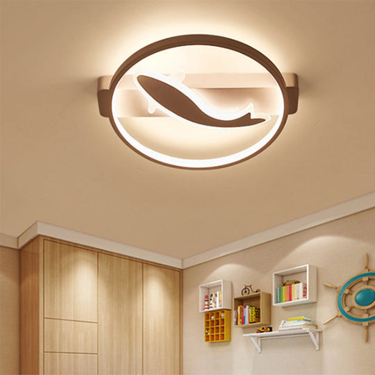 Modern Acrylic Fish Ceiling Light in White for Stylish Kitchen Lighting
