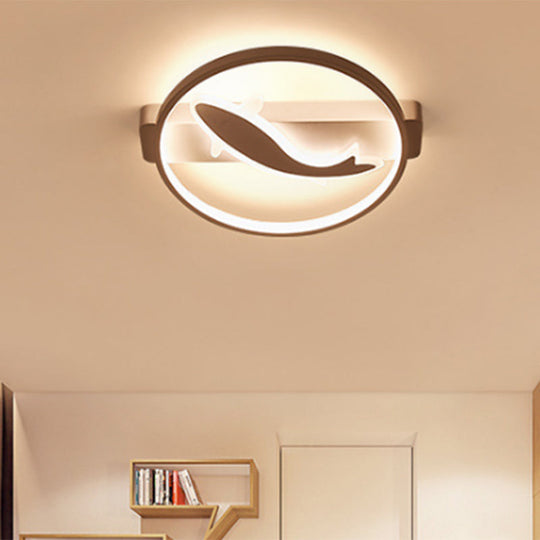 Modern Acrylic Fish Ceiling Light in White for Stylish Kitchen Lighting
