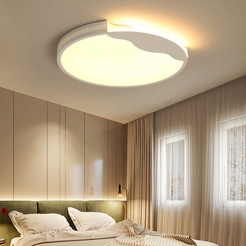 Contemporary White Acrylic Flush Mount Ceiling Light for Dining Rooms