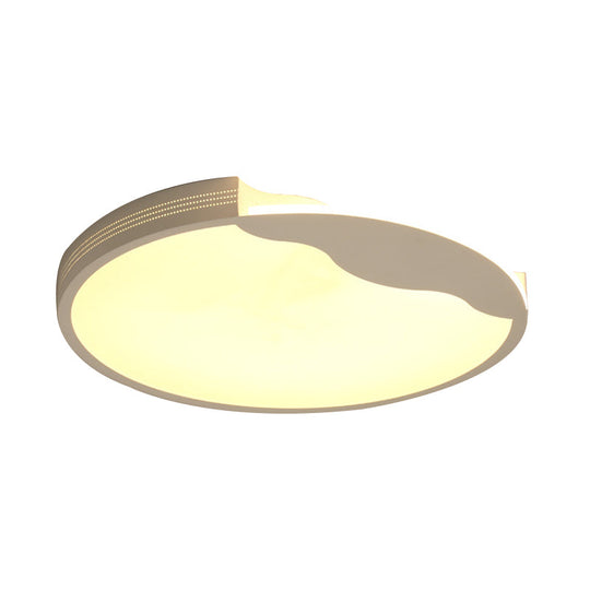 Contemporary White Acrylic Flush Mount Ceiling Light for Dining Rooms