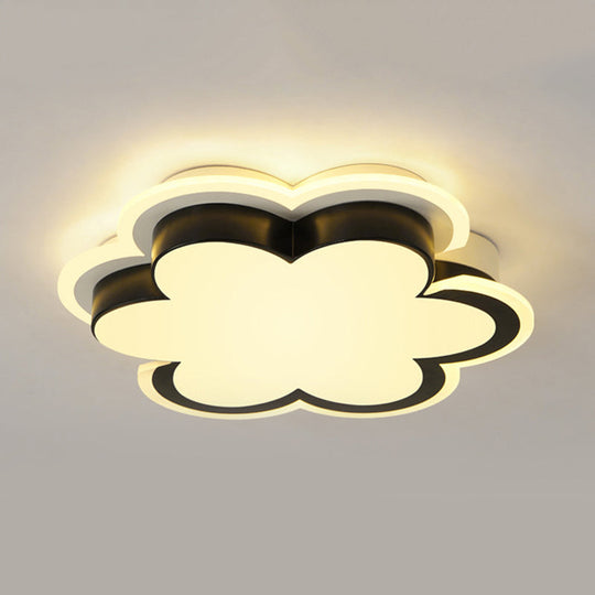 Black Blossom Acrylic Ceiling Light for Modern Corridor and Kitchen Spaces