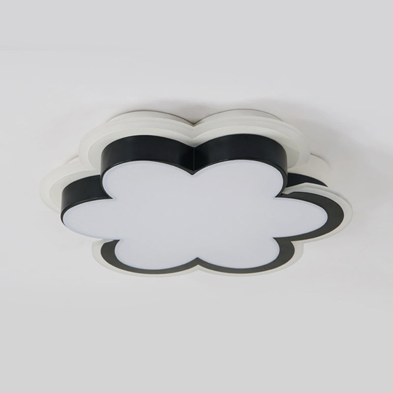 Black Blossom Acrylic Ceiling Light for Modern Corridor and Kitchen Spaces