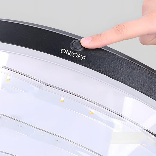 18.9-Inch Black Round Solar Pier Mount Post Light