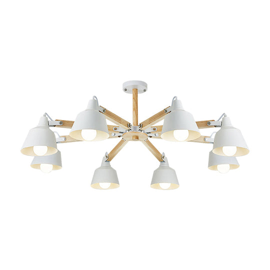 Macaron Multi-Head Metal Bucket Chandelier: Playful Hanging Light for Kindergarten