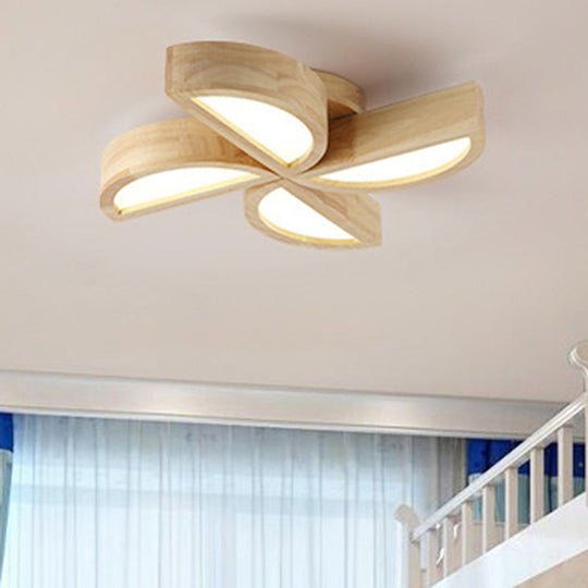 Adorable Wood Toy Windmill Ceiling Light for Kids' Bedroom