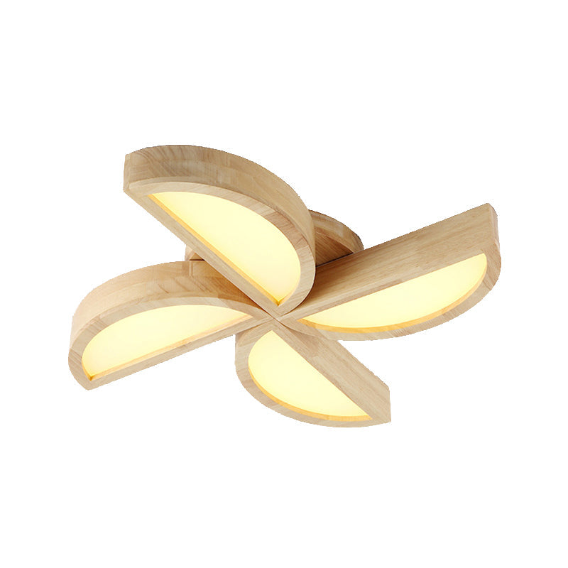 Adorable Wood Toy Windmill Ceiling Light for Kids' Bedroom