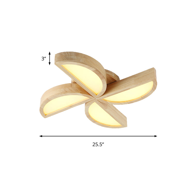 Adorable Wood Toy Windmill Ceiling Light for Kids' Bedroom