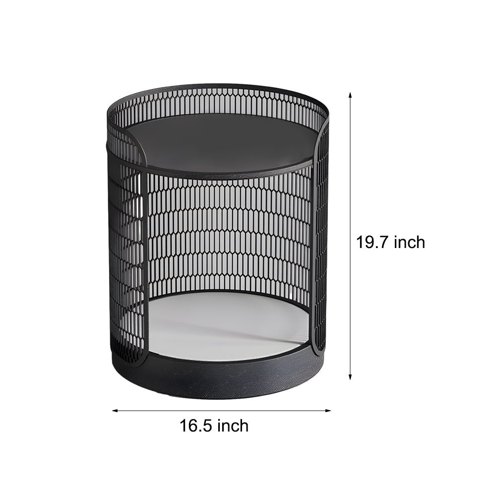19 Inch LED Mesh Outdoor Floor Lamp with Table