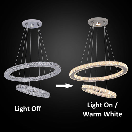 Emberly K9 Crystal Ring Pendant Light: Enhance Your Home with Timeless Brilliance