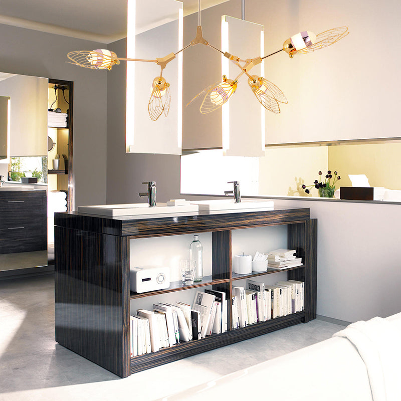 Butterfly Chandelier Pendant Light - Romantic Metallic Gold Finish for Dining Table