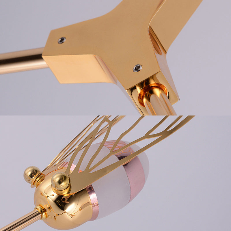 Butterfly Chandelier Pendant Light - Romantic Metallic Gold Finish for Dining Table