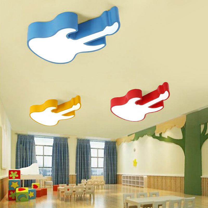 Guitar Baby LED Ceiling Light for Kids' Bedroom - Acrylic Ceiling Mount Fixture