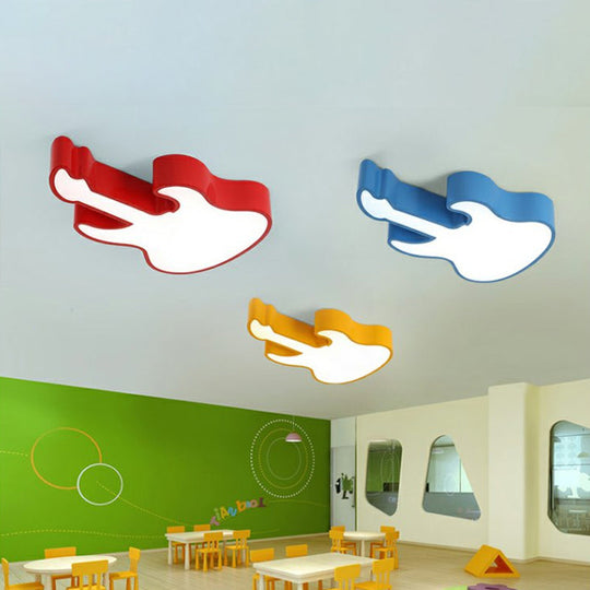 Guitar Baby LED Ceiling Light for Kids' Bedroom - Acrylic Ceiling Mount Fixture