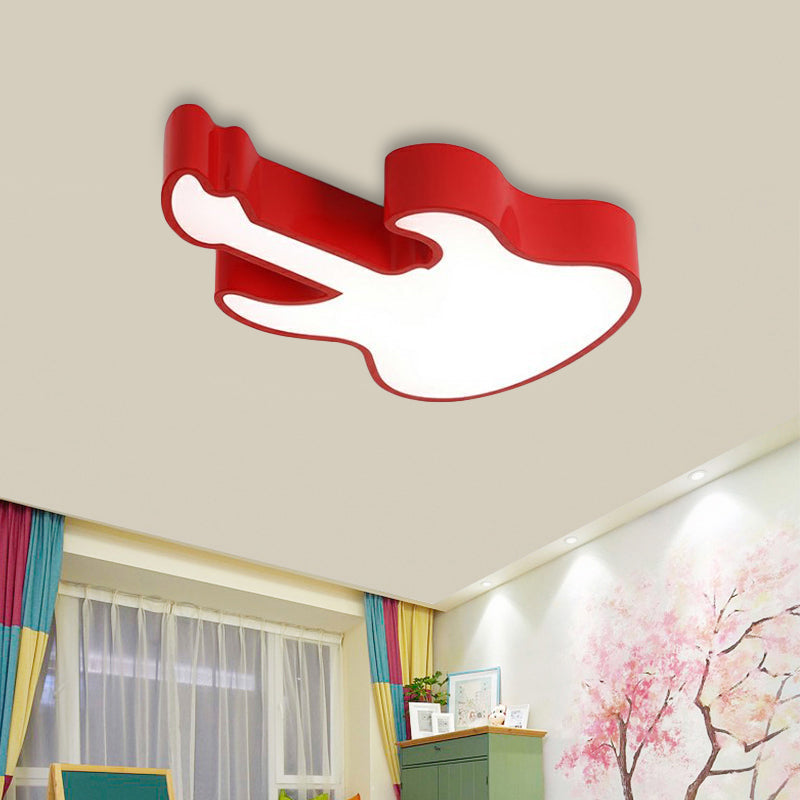 Guitar Baby LED Ceiling Light for Kids' Bedroom - Acrylic Ceiling Mount Fixture