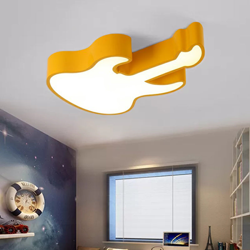 Guitar Baby LED Ceiling Light for Kids' Bedroom - Acrylic Ceiling Mount Fixture