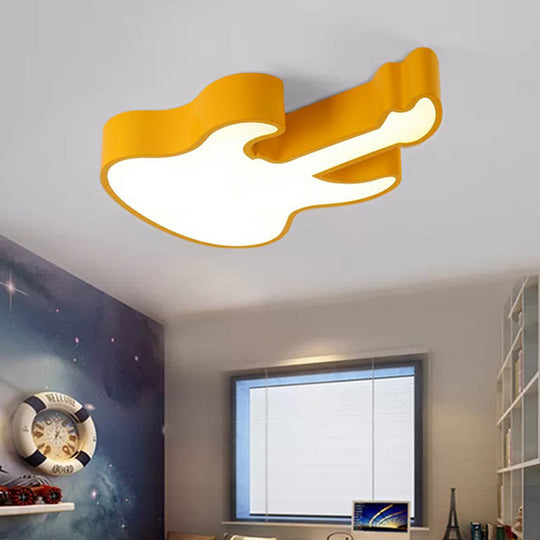 Guitar Baby LED Ceiling Light for Kids' Bedroom - Acrylic Ceiling Mount Fixture