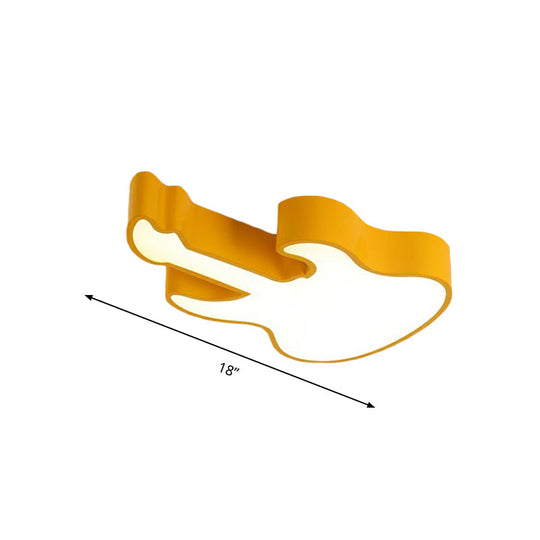 Guitar Baby LED Ceiling Light for Kids' Bedroom - Acrylic Ceiling Mount Fixture