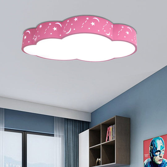 Hollow Cloud Cartoon LED Ceiling Lamp for Kids Bedroom with Metal Acrylic Ceiling Mount Light