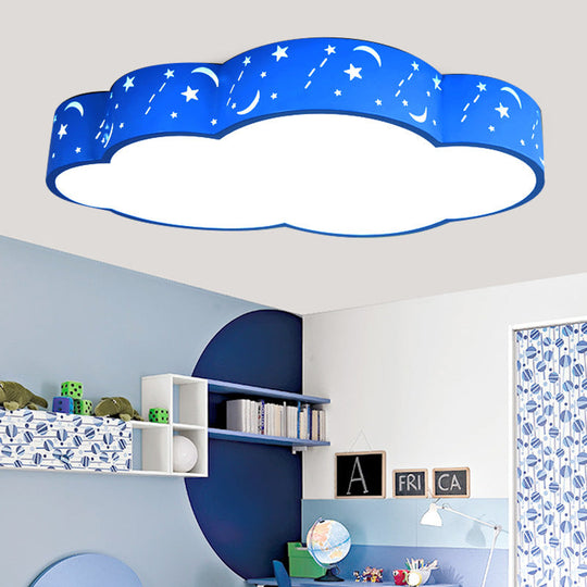 Hollow Cloud Cartoon LED Ceiling Lamp for Kids Bedroom with Metal Acrylic Ceiling Mount Light