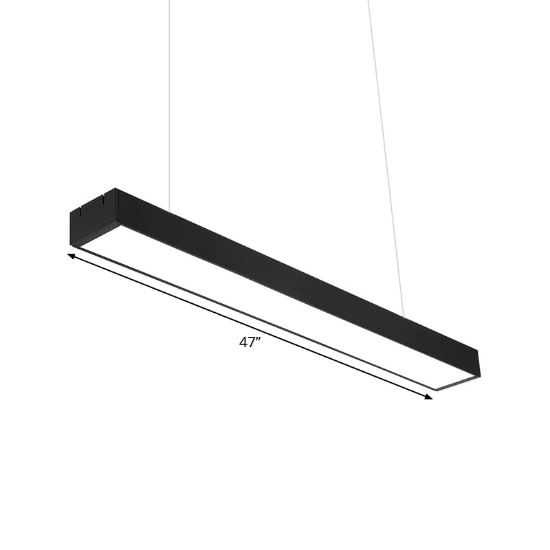 Contemporary LED Ceiling Light Fixture in Sleek Black - Available in 3 Widths