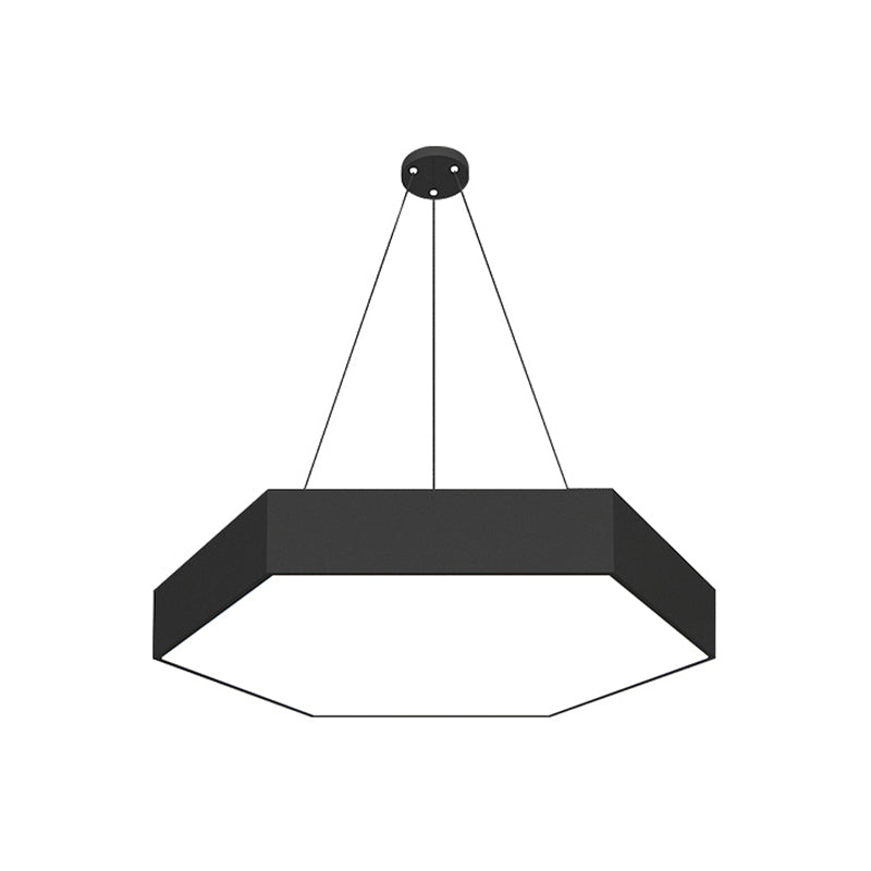 Simple Style Round Acrylic Pendant Light w/LED - Black Suspension Lamp for Restaurant (18"/31.5"/39")