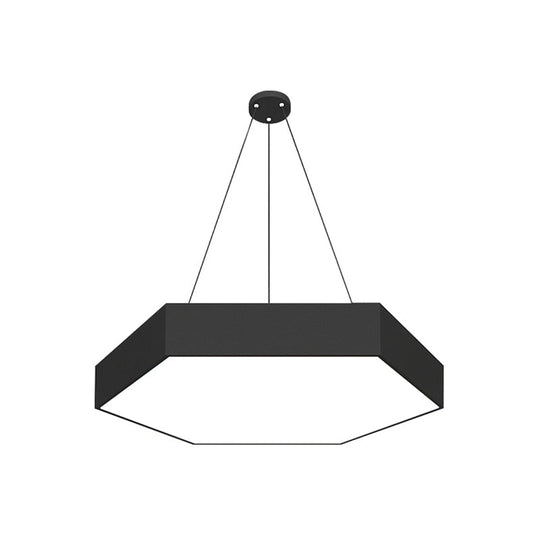 Simple Style Round Acrylic Pendant Light w/LED - Black Suspension Lamp for Restaurant (18"/31.5"/39")