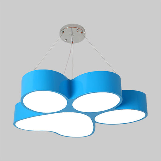 Minimalistic LED Acrylic Hanging Ceiling Light for Playing Room - Yellow/Blue/Green
