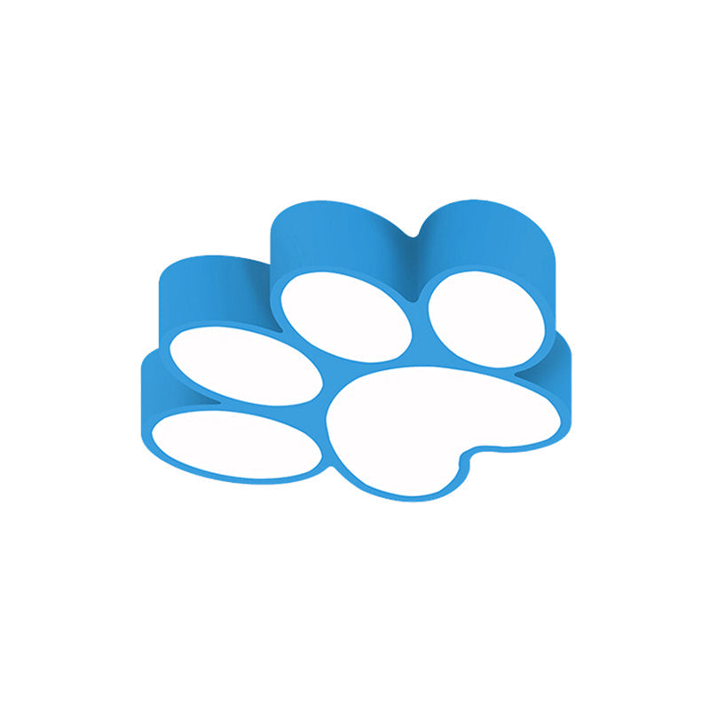 Hallway Home Paw LED Flushmount Ceiling Light - Acrylic, Kids' Lovely Design