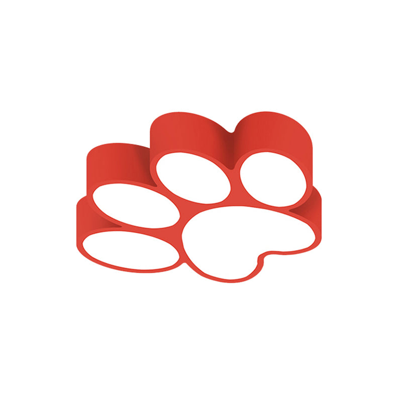 Hallway Home Paw LED Flushmount Ceiling Light - Acrylic, Kids' Lovely Design