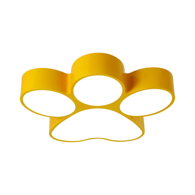 Hallway Home Paw LED Flushmount Ceiling Light - Acrylic, Kids' Lovely Design