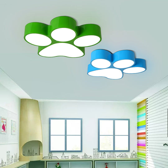 Hallway Home Paw LED Flushmount Ceiling Light - Acrylic, Kids' Lovely Design