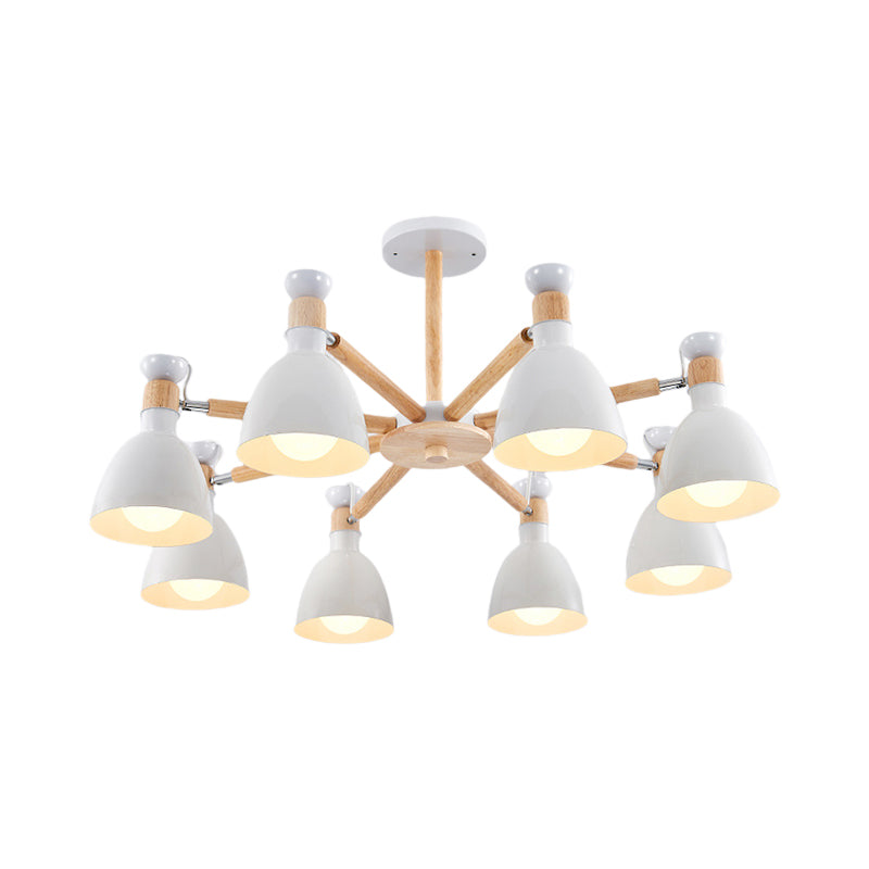 Horn-shaped Macaroon Chandelier: Elegant Metal Pendant for Living Room Décor