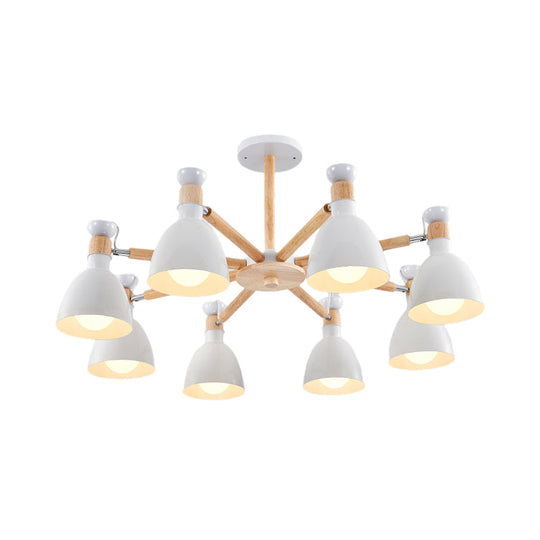 Horn-shaped Macaroon Chandelier: Elegant Metal Pendant for Living Room Décor