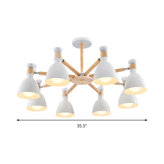 Horn-shaped Macaroon Chandelier: Elegant Metal Pendant for Living Room Décor