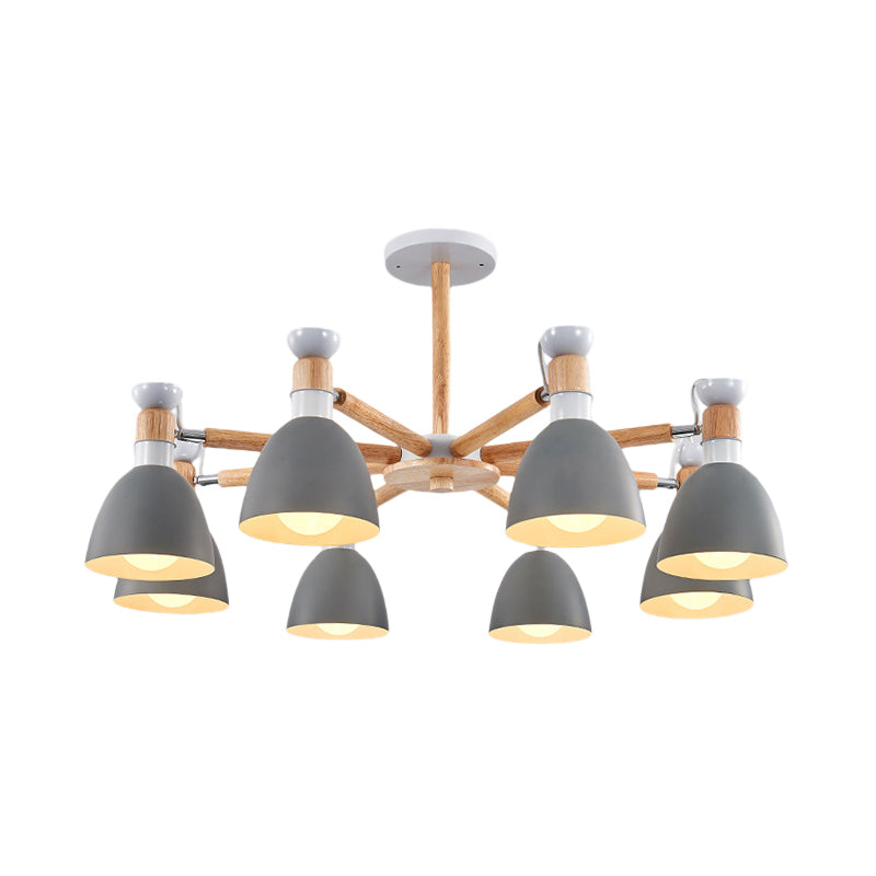 Horn-shaped Macaroon Chandelier: Elegant Metal Pendant for Living Room Décor