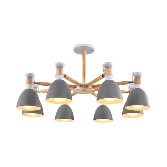 Horn-shaped Macaroon Chandelier: Elegant Metal Pendant for Living Room Décor