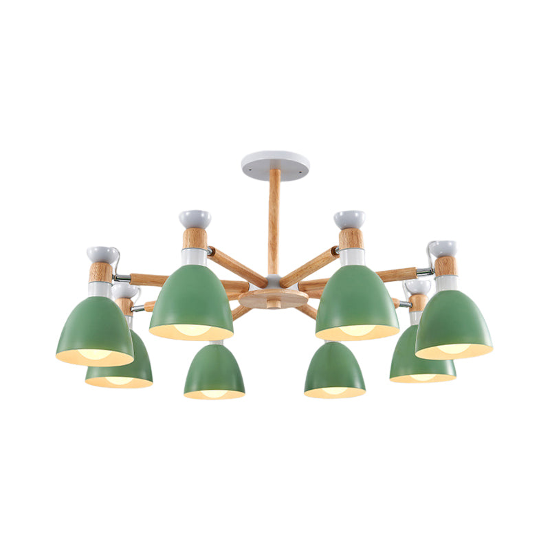 Horn-shaped Macaroon Chandelier: Elegant Metal Pendant for Living Room Décor