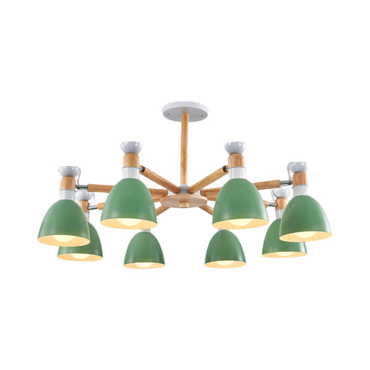 Horn-shaped Macaroon Chandelier: Elegant Metal Pendant for Living Room Décor