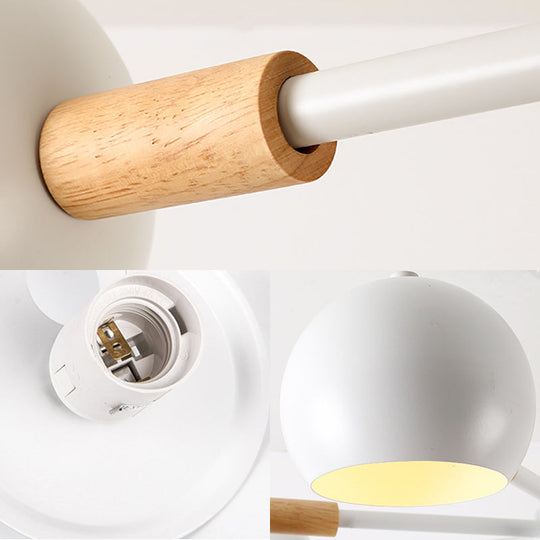 8-Light Modern Metal Spherical Hanging Lamp Chandelier for Living Room