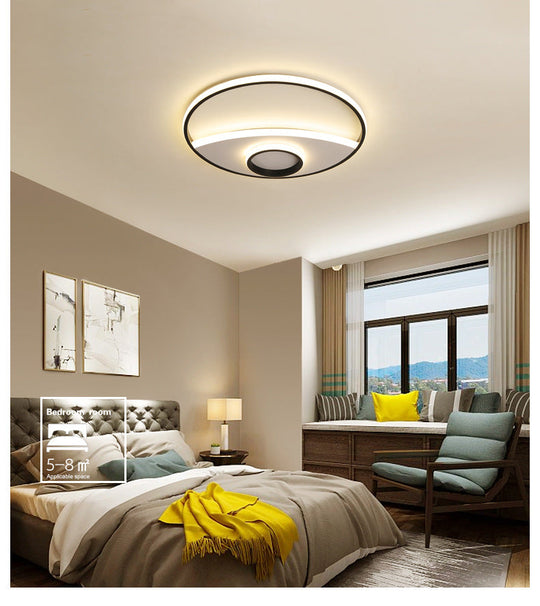 Modern Silver Circle Ceiling Fixture: Acrylic Flushmount Lights in Warm/White – 16"/19.5"/23.5