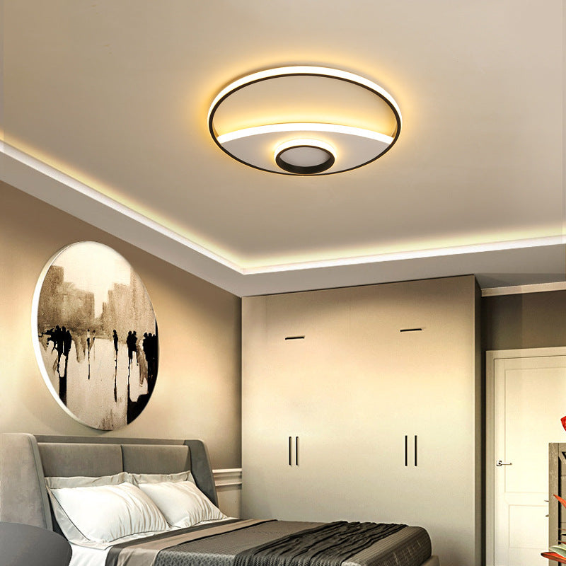 Modern Silver Circle Ceiling Fixture: Acrylic Flushmount Lights in Warm/White – 16"/19.5"/23.5